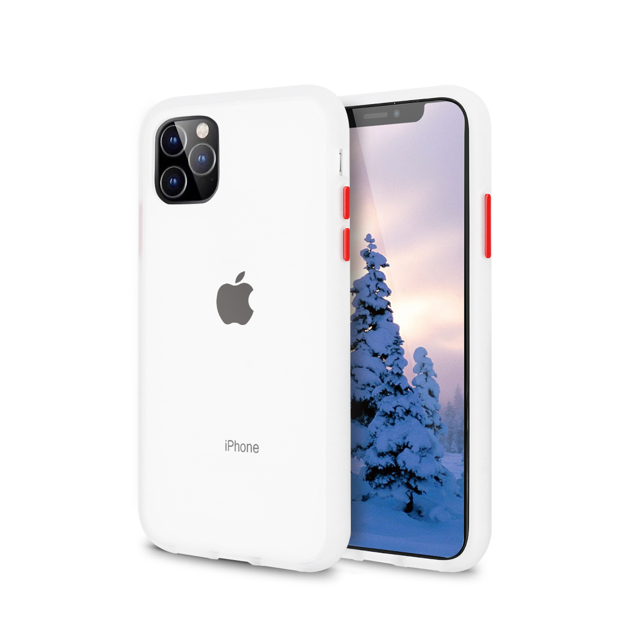 iPHONE 11 (6.1 in) Slim Matte Hybrid Bumper Case (Clear Clear)